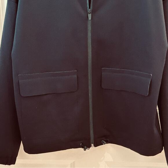 Banana Republic Standard Neoprene Bomber Scuba Jacket Black Medium - Picture 7 of 10